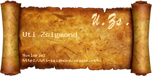 Uti Zsigmond névjegykártya